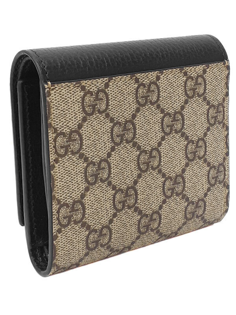 Gucci Bi Double fold Short GG Wallet Black